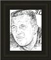 Minnesota Vikings Framed Bill Brown Minnesota Vikings Print By Michael Mellett -