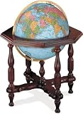 Illuminated World Floor Globe by Replogle Globes Statesman 65125 Blue Ocean