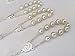 25 Pc Off White Crystal Pearls Baptism Favors Mini Rosaries Silver Plated/ Recuerditos De Bautismo/ Christening Favors/ Decenarios/ Decades/ Finger Rosaries