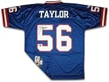 Lawrence Taylor Autographed Giants Throwback Blue Reebok Swingman Jersey
