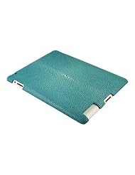 Ocean Blue iPad 2 Clip On Case - Genuine Sanded Stingray Skin Leather