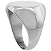 Surgical Stainless Steel Large Oval Signet Ring Solid Back Flawless Finish 3/4 inch, Sizes 8 to 13