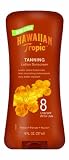 Hawaiian Tropic Protective Low SPF Tanning Lotion - SPF 8, 8-Fluid Ounce Bottles (Pack of 2)