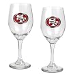 NFL San Francisco 49ers 14-Ounce Wine Glass (Set of Two)