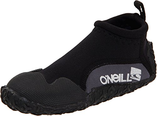 O'Neill Wetsuits Youth Reactor Reef Boot  ,Black/Coal, Large