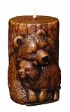 Deco Glow Sculpted Pillar Candle, Bear