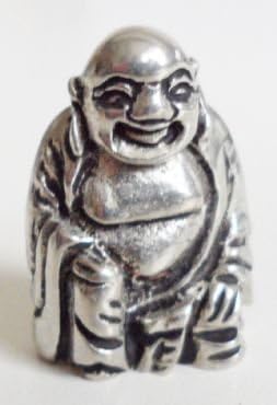 Laughing Buddha Ta-pao Mi-Lei-Fwo Small Ornament - Hand Made In Cornwall , England in Solid Pewter