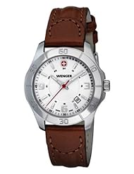 Wenger Womens 70490 Alpine White Dial Brown Leather Watch