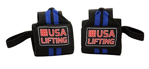 Wrist Wraps By USA Lifting - 15" Heavy Duty with Thumb Loop - Perfect for Crossfit and Olympic Lifts - Pair of Two Wraps - Unisex Men and Women