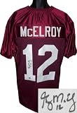 Greg McElroy Autographed/Hand Signed Alabama Crimson Tide Maroon Custom Jersey- McElroy Hologram