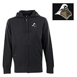 NCAA Men's Purdue Boilermakers Full Zip Hoodie (Black, Large)
