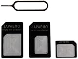JAPAEMO �yAmazon����zSIM�ϊ��A�_�v�^�[ 4�_�Z�b�g (�W��, �}�C�N��, nano) for iPhone5/4S/4/3GS/3�p �u���b�N A-JE-NANO-SET-BK