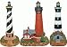 Colorful Lighthouse Figurine That Lights Up And Blinks 7.5