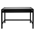 Upton Glass-Top Desk - Ebony