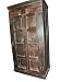 Huge Antique India Teak Gujrat Doors Armoire Rustic Wardrobe Cabinet Teak Iron 92x47x30