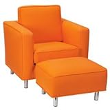 Jennifer Delonge Cotton Ava Chair in Tangerine Orange