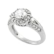 Sterling Silver Pave Style Round Cut CZ Fashion Ring