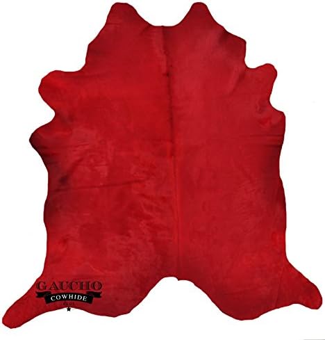 Solid Red Dyed Cowhide - Extra Large
