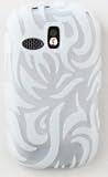 Samsung R355c White Clear Tribal Soft Silicone Case Cover Skin Protector NET 10 Straight Talk