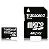 Transcend 4 GB microSDHC Class 2 Flash Memory Card TS4GUSDHC2E (Black) - Frustration Free Packaging
