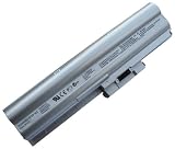 Floureon NO Bios CD Battery + Floureon Micro USB SD Card Reader for Sony VAIO VGP-BPS12 BPL-12 VGN-Z Series 7800mAH Silver