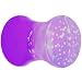 2 Gauge Purple Neon Glitter Saddle Plug