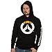JINX Overwatch Men's Logo Pullover Hoodie, Black, Medium