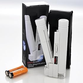 Portable Pocket 100X Magnification LED Illuminated Microscope