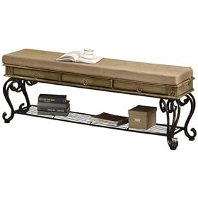 Statesman Bench With Drawers, 60W, DARK OAK