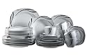 Domestic 920463 Oslo Porzellan Kombiservice 30-teilig mit je 6 Tassen, Untertassen, Dessertteller,Teller tief, Teller flach