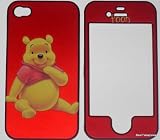 Winnie the Pooh (Red) Apple iPhone 4 Faceplate Hard Cell Protector Case Housing Cover Snap On