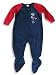 KRU - Toddler Boys Brushed Polyester Blanket Sleeper, Navy, Red