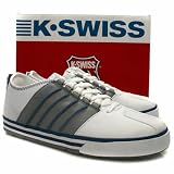 K-swiss Zedler - 8 Uk - White & Grey - Leather