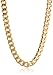 Men's Gold-Tone Stainless Steel Flat Curb Chain Necklace, 22