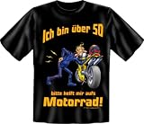 Fun T Shirt  50 mit Motorrad !!!  Größen S - XXL