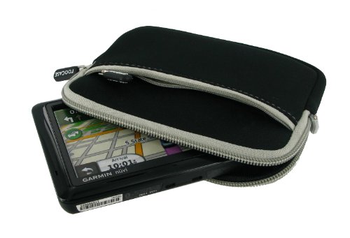 rooCASE Neoprene Sleeve Case (Black) TomTom XXL 540M / 540S / 540TM / XXL 550 / 550M / 550T / 550TM / XXL 530-S / 530S / VIA 1505 / 1505M / 1505T / VIA 1535T / 1535TM / GO 2535TM / 2535M 5-Inch GPS Navigator