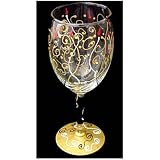Celebration Design Hand Painted Grande Wine 16 oz..