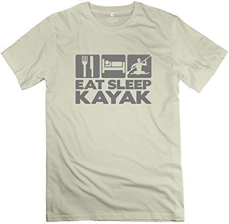 Rachiah 100% Cotton Men's Eat Sleep Kayak 01 T-shirt XXL