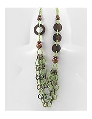Lawn Green Plastic Necklace