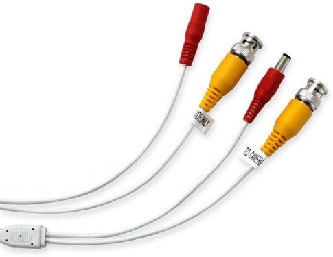 Cables Direct Online- WHITE 10 ft PREMIUM QUALITY PRE-MADE SECURITY CAMERA VIDEO POWER CABLE RG59 + 18/2