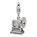 Sterling Silver 3-D Polished Phonograph With