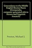 A concordance to the Middle English shorter poem