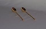 Heavy Gold Demitasse Spoon (2) Spoons Twist