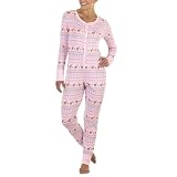 Xhilaration Long-Sleeve Union Suit - Rose Reindeer