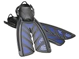 Oceanic Vortex V-16 Split Fins (Open-heel) - Regular - Ice Blue