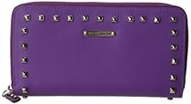 Hot Sale Rebecca Minkoff Luma Large Zip Bridle Leather S135I020 Wallet,Purple,One Size