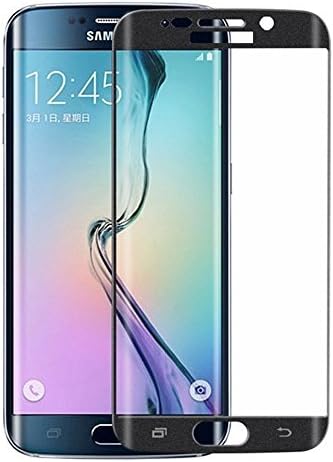 Samsung Galaxy S6 Edge Tempered Glass,3D Color HD Clear Anti-Scratch Anti-Fingerprint Waterproof Full Edge Cover No Cap Glass Screen Screen Protector Film for Samsung S6 edge 5.1'inch(black)