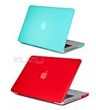 Hot Blue and Red (2 cases for price of 1) 13inch Rubberized Hard Case Cover SeeThru for NEW Macbook PRO 13.3" (A1278) Aluminum Unibody