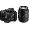 Panasonic Lumix DMC-G3WEG-K Systemkamera (16 Megapixel, 7,5 cm (3 Zoll) Touchscreen, elek. Sucher) Geh�use schwarz inkl. Lumix G Vario 14-42mm und 45-200mm Objektive