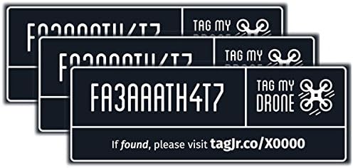 FAA Compliant Smart Drone Sticker, Black
